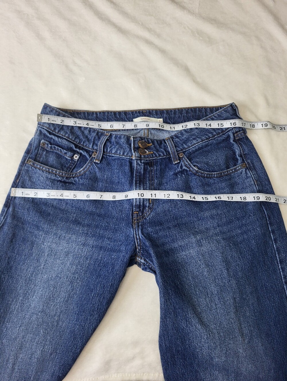 Levi's Superlow Wide Leg Blue Jeans. Ladies Size 31 - Picture 7 of 16